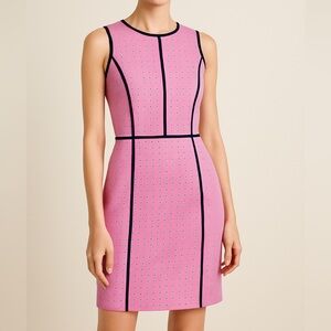 J.Crew Pink Micro Floral Jacquard Dress